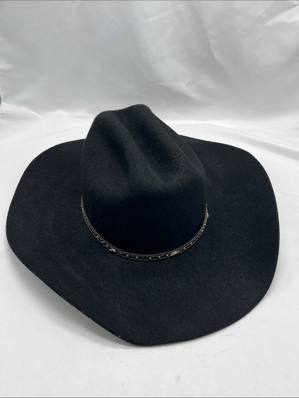 Justin XX Black 100% Wool Cowboy Western Hat